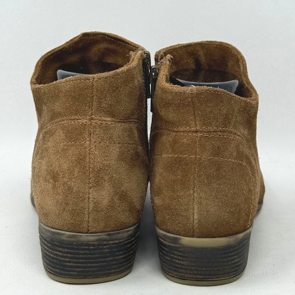 Skechers‎ Women Lovely Brown Suede Ankle Boots 8.5 Western Hipster Office Boho